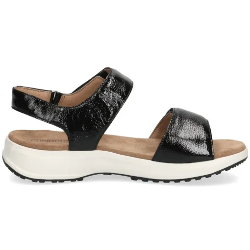 Caprice Sandale Leder Plateau Klettverschluss schwarz 9-9-28716-28