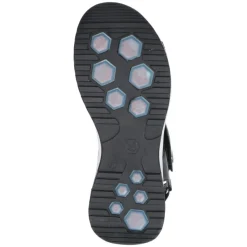 Caprice Sandale Leder Plateau Klettverschluss schwarz 9-9-28716-28