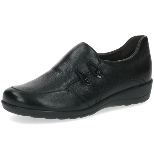 Caprice Slipper Leder Weite H schwarz S23 9-24705-41