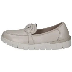 Caprice Slipper Loafer Leder Kettendetail H- Weite Wechselfußbett beige S14 9-24700-42