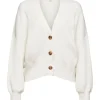 EDC Cardigan Strickjacke Biobaumwolle  weiß S12 992CC1I302