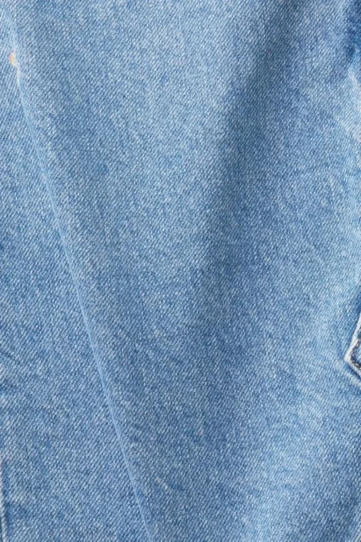 EDC Denim-Minirock mit gerippten Details blau S23 023CC1D301