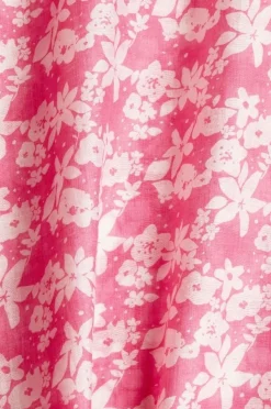 EDC geblümte Bluse mit Leinen 032CC1F302