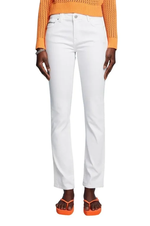 EDC Jeans mit Reißverschlussdetail weiß S23 033CC1B306