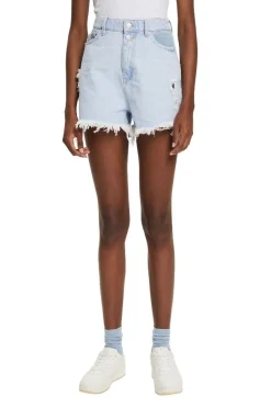 EDC Jeans- Shorts Destroyed- Effekt blau S12 042CC1C304