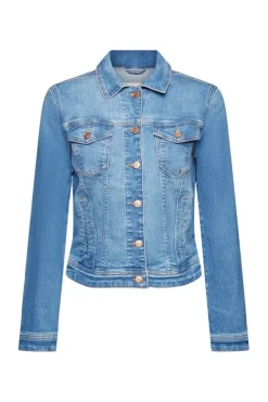 EDC Jeansjacke im Used-Look, Organic Cotton Denim NOS 991CC1G301