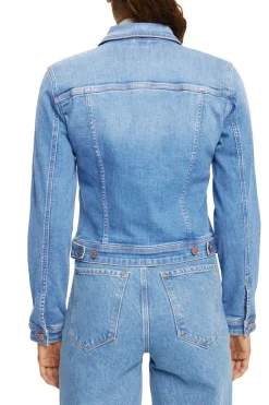 EDC Jeansjacke im Used-Look, Organic Cotton Denim NOS 991CC1G301