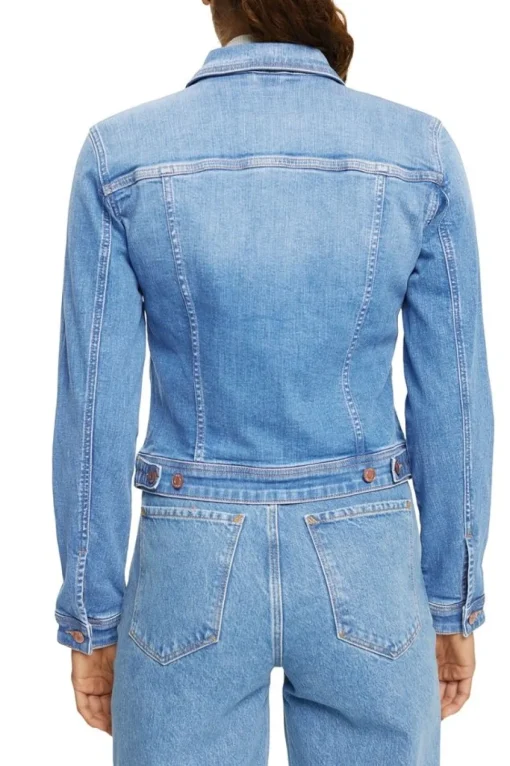 EDC Jeansjacke im Used-Look, Organic Cotton Denim NOS 991CC1G301