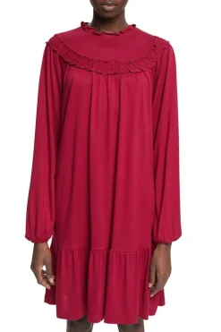 EDC Minikleid aus Strick, LENZING™ ECOVERO™ rot S23 112CC1E312
