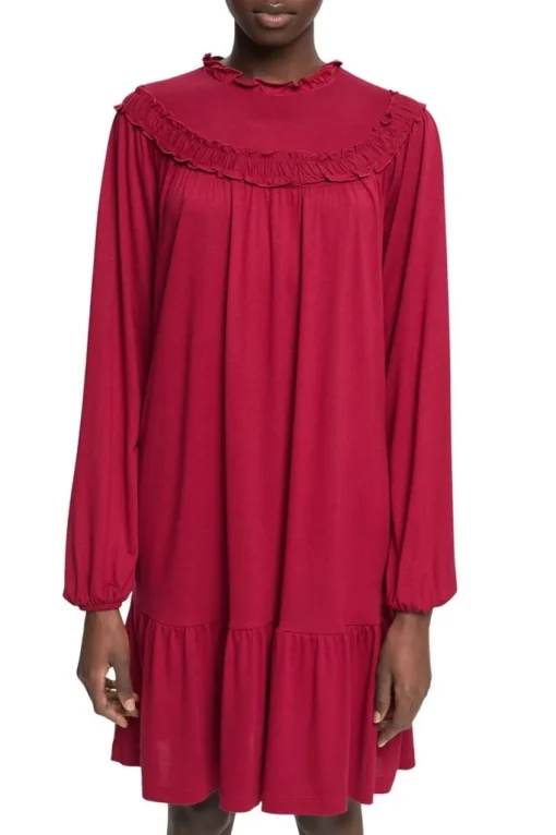 EDC Minikleid aus Strick, LENZING™ ECOVERO™ rot S23 112CC1E312