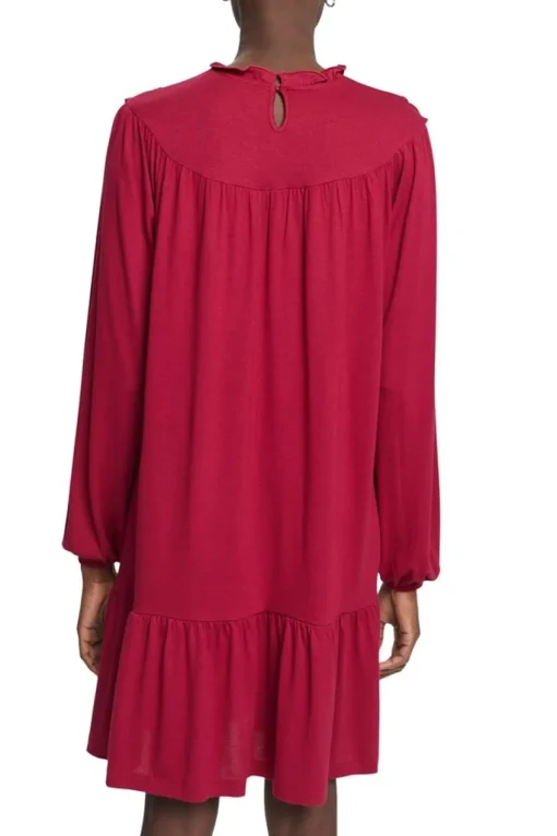 EDC Minikleid aus Strick, LENZING™ ECOVERO™ rot S23 112CC1E312
