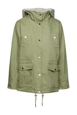 EDC Parka mit Kapuzeneinsatz aus Jersey grün S23 013CC1G309