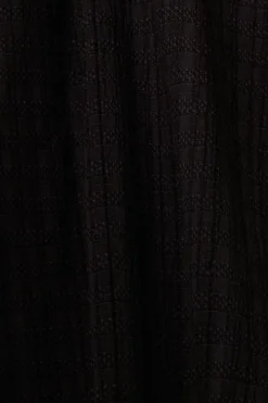 EDC strukturiertes Midikleid V-Ausschnitt pink, schwarz S23 033CC1E314