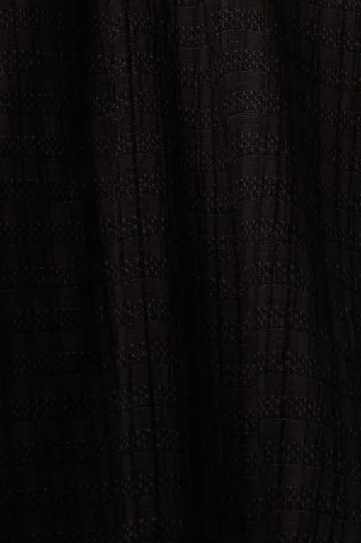 EDC strukturiertes Midikleid V-Ausschnitt pink, schwarz S23 033CC1E314