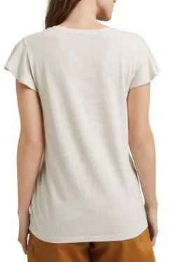 edc T-Shirt Leinen beige 041CC1K332