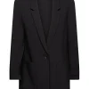 Esprit Blazer mit gerafften Ärmeln schwarz NOS 993EE1G305