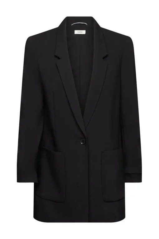 Esprit Blazer mit gerafften Ärmeln schwarz NOS 993EE1G305