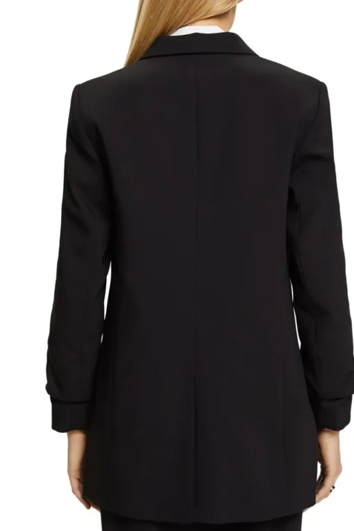 Esprit Blazer mit gerafften Ärmeln schwarz NOS 993EE1G305