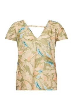 Esprit Bluse mit Allover-Print grün S23 063EE1F301