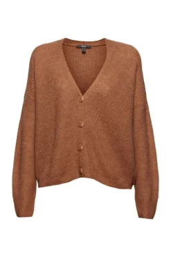 ESPRIT Cardigan aus Rippstrick mit Wolle/Alpaka 991EO1I310