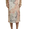ESPRIT COLLECTION Midirock mit Mamorprint beige 041EO1D302