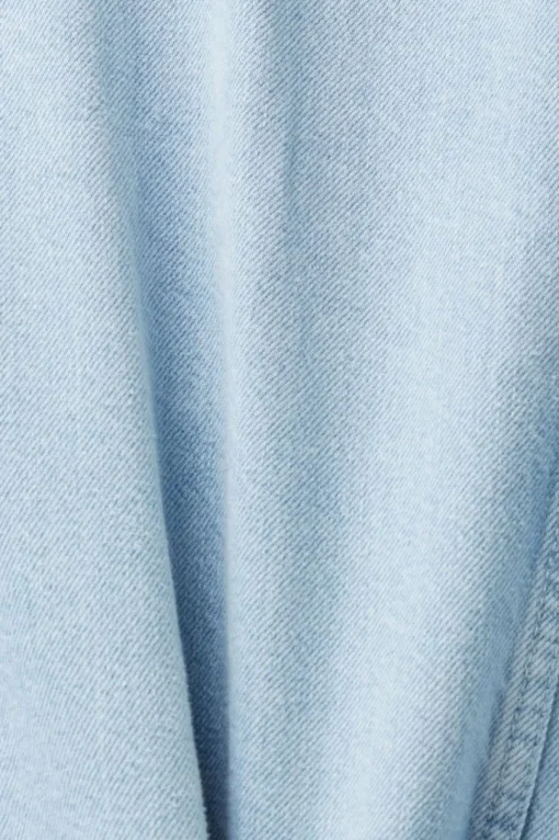 ESPRIT Denim-Jacke reine Baumwolle Schlaufe am Saum blau NOS 992EE1G311