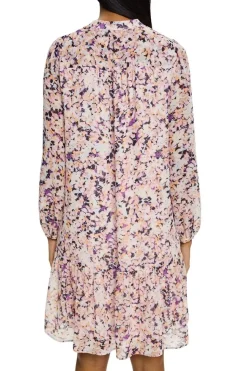 ESPRIT Gemustertes Minikleid aus Chiffon lila NOS 993EO1E304