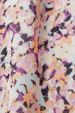 ESPRIT Gemustertes Minikleid aus Chiffon lila NOS 993EO1E304