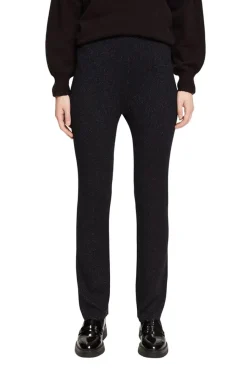 Esprit Glitzernde Strickhose schwarz S23 112EE1B301