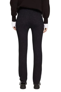 Esprit Glitzernde Strickhose schwarz S23 112EE1B301