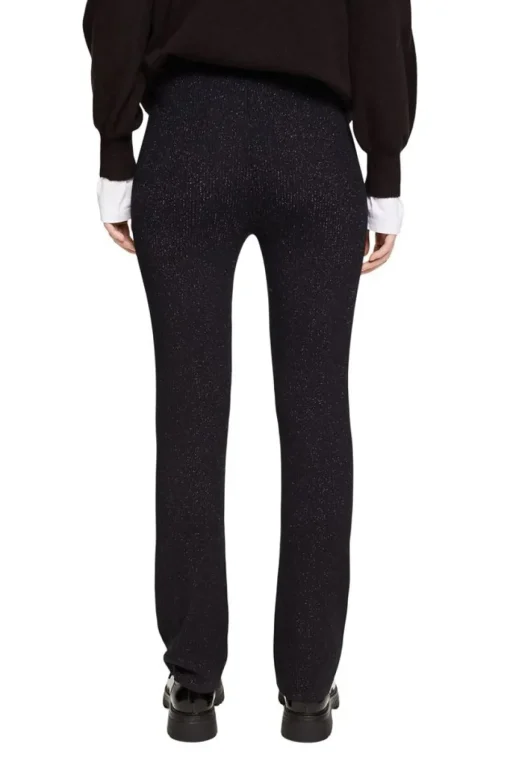 Esprit Glitzernde Strickhose schwarz S23 112EE1B301