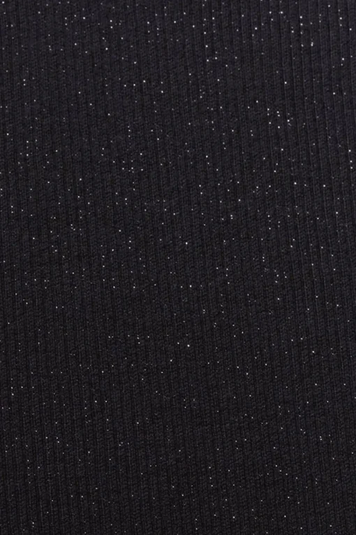 Esprit Glitzernde Strickhose schwarz S23 112EE1B301