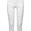 Esprit Hose mit floralem Muster 3/4 Bein weiß S23 043EE1B317