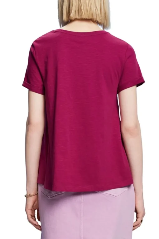 Esprit Klassisches Rundhals-T-Shirt blau, pink S23 053EE1K302