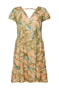 Esprit Kleid mit Allover-Print grün S23 063EE1E304