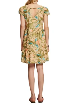 Esprit Kleid mit Allover-Print grün S23 063EE1E304