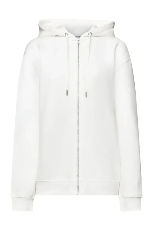 ESPRIT Recycelt: Oversize Hoodie Reißverschluss weiß, grau, schwarz S14 993EE1J310