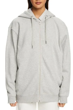 ESPRIT Recycelt: Oversize Hoodie Reißverschluss weiß, grau, schwarz S14 993EE1J310