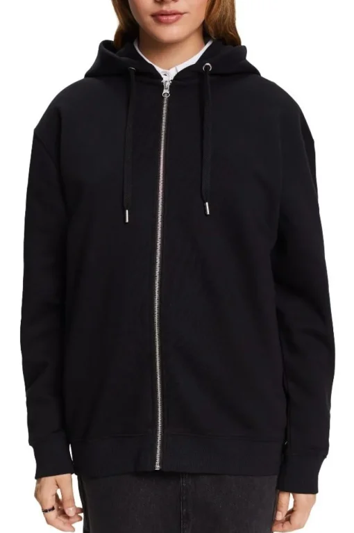 ESPRIT Recycelt: Oversize Hoodie Reißverschluss weiß, grau, schwarz S14 993EE1J310