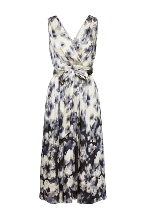 Esprit Satin Minikleid mit floralem Print S13 023EO1E340