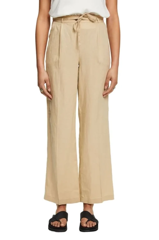 Esprit Weit geschnittene Leinenhose beige, grün, pink, schwarz S23 033EE1B345