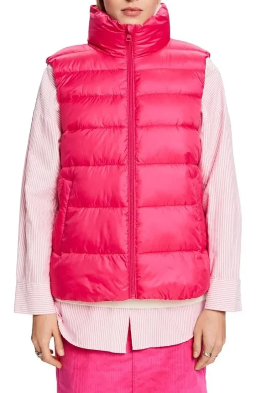 ESPRIT Weste thermoisolierende wasserabweisend weiß, pink S14 014EE1H301