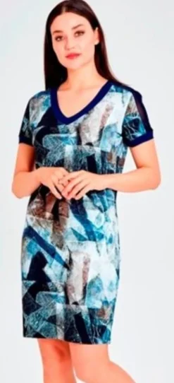Fashion Apolda Kleid 1/2 Arm bunt 42419