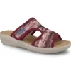Fly Flot Damen Pantolette Hausschuh Textil rot S12 855415