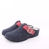 Fuß Bequem Damen Hausschuh Pantolette Zierschnalle blau S23 206/01