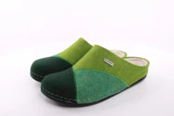 Fuß Bequem Damen Hausschuh Pantolette grün S23 106/01-184