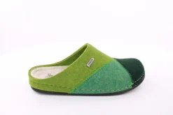Fuß Bequem Damen Hausschuh Pantolette grün S23 106/01-184