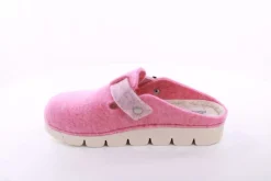 Fuß Bequem Damen Hausschuh Pantolette Zierschnalle rosa, blau S23 1100/01
