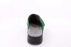 Fuß Bequem Damen Hausschuh Pantolette Wechselfußbett Klettverschluss grau S23 5027/01