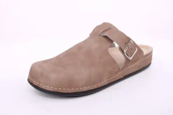 Fuß Bequem Damen Pantolette Leder Gelkissen braun S14 1013